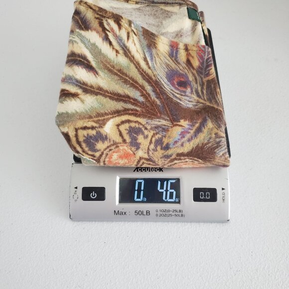 Ralph Lauren Womens Multicolor Peacock Feather Boatneck Top Size L 3/4 Sleeve - Picture 7 of 8